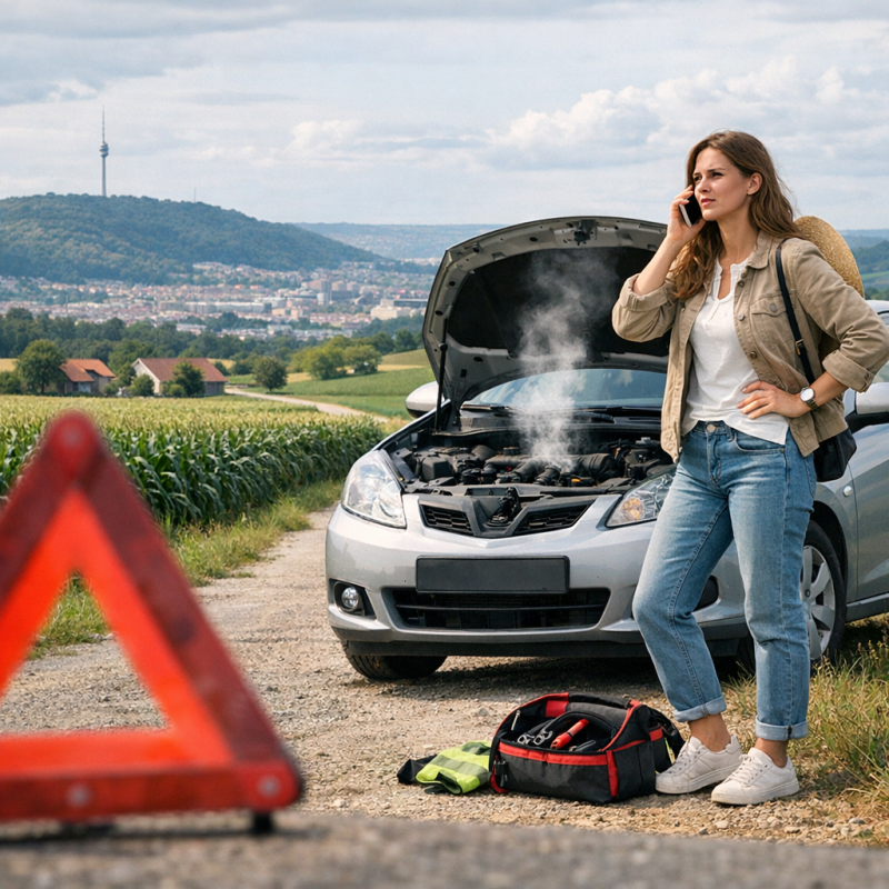 Unerwarteter Stopp auf dem Land? Tipps bei einer Autopanne im Stuttgarter Umland
